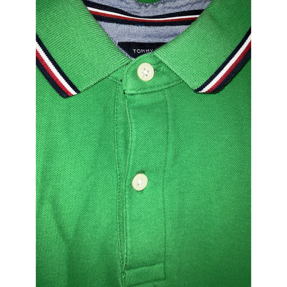 Tommy Hilfiger Men's Wicking Performance Solid Short Sleeve Polo Shirt Green - Picture 5 of 9